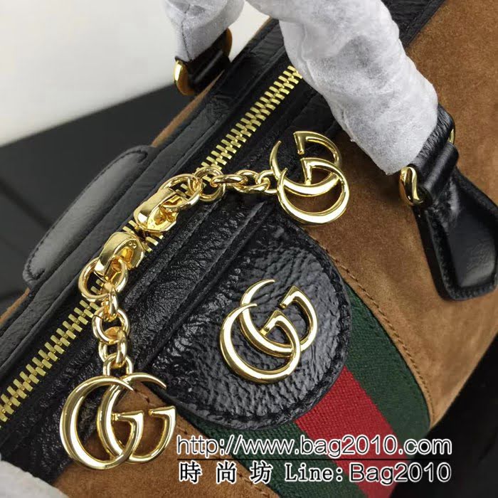 GUCCI古馳頂級原單 新款專櫃品質 實物實拍 524532棕色磨砂皮行李包 HY1183